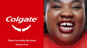 colgate ad of people smiling with imperfections
