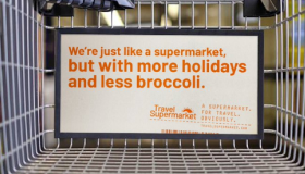 Ad board for Travel supermarket