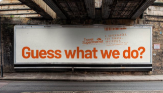 Ad board for Travel supermarket
