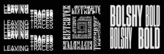 Distorted typography