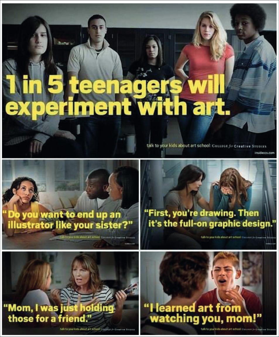 Ad about learning art